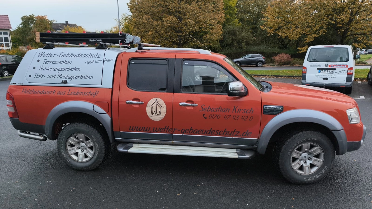 Wetter-Gebäudeschutz, Terrassenbau, Sanierungen, Außenanlagen, Gartengestaltung, Rückbau & Neugestaltung, Zaunbau Lärche, Einbauschrank, Hochbett, Handlauf, Dachsanierung, Baumspielhaus, Sebastian Kirsch, Handwerk